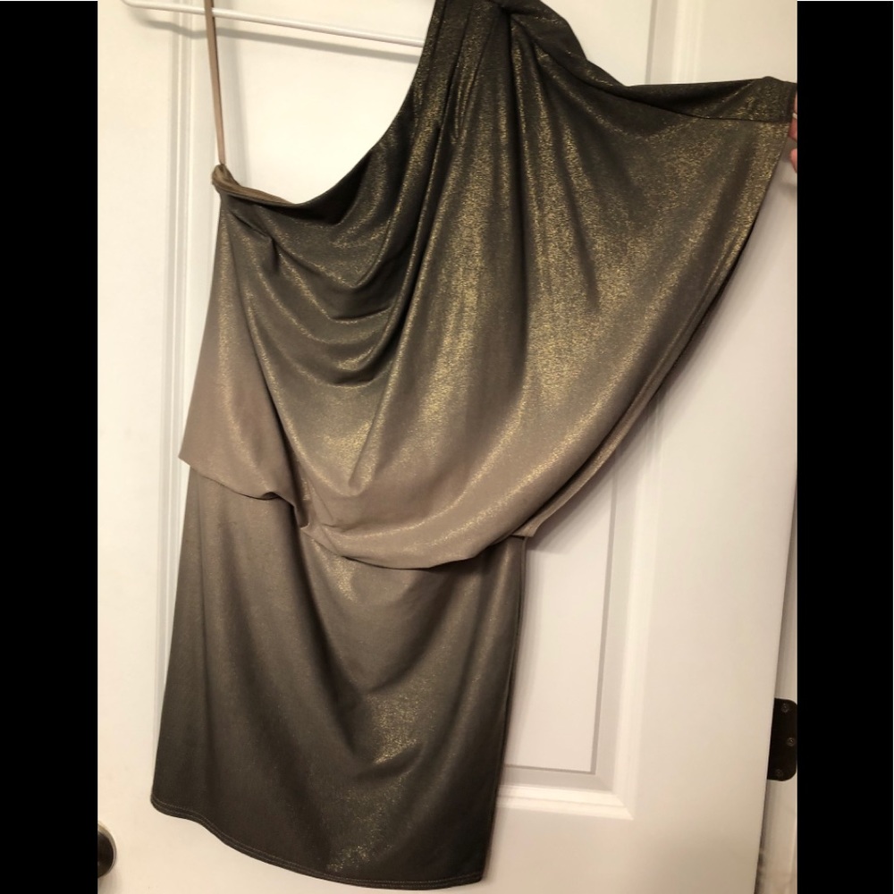 Gold shimmer dress
